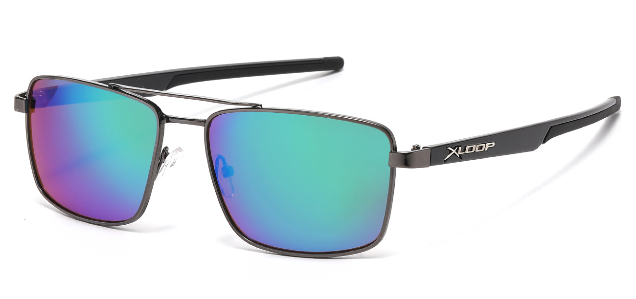Xloop Metallic Square Frame Sunglasses xl1471