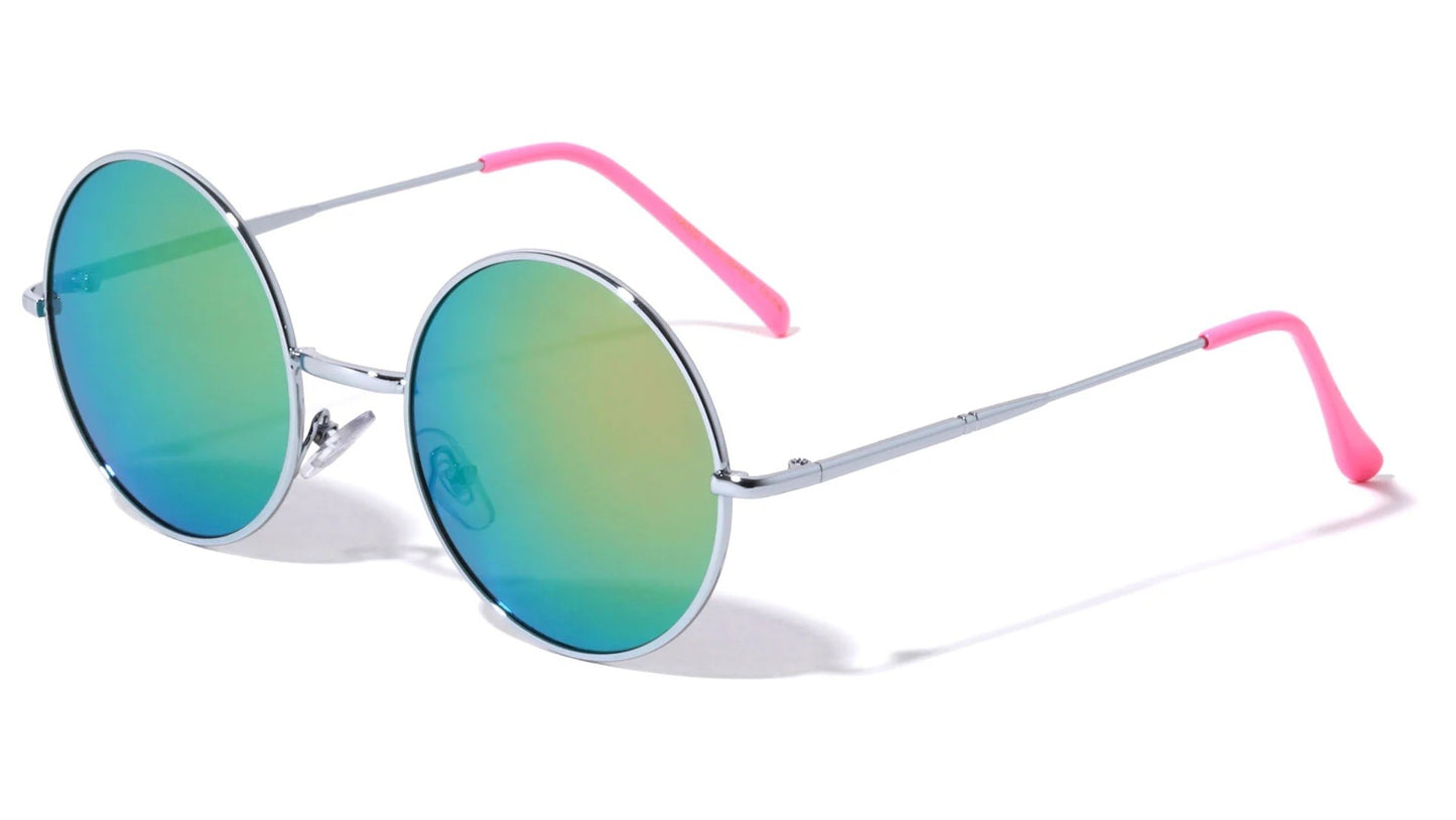 Retro Metallic Round Sunglasses m3945-cm