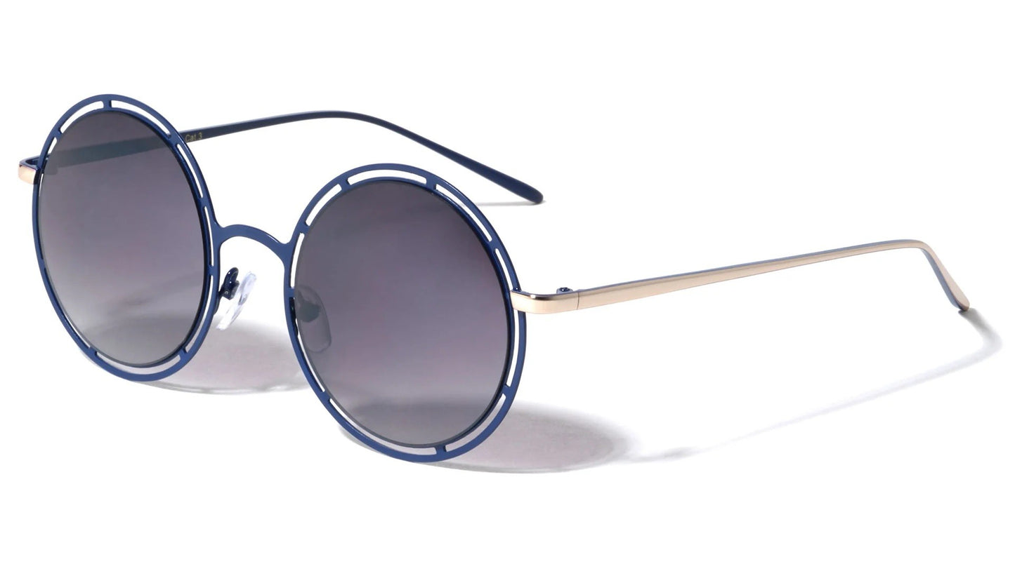 Cutout Frame Round Sunglasses m10210