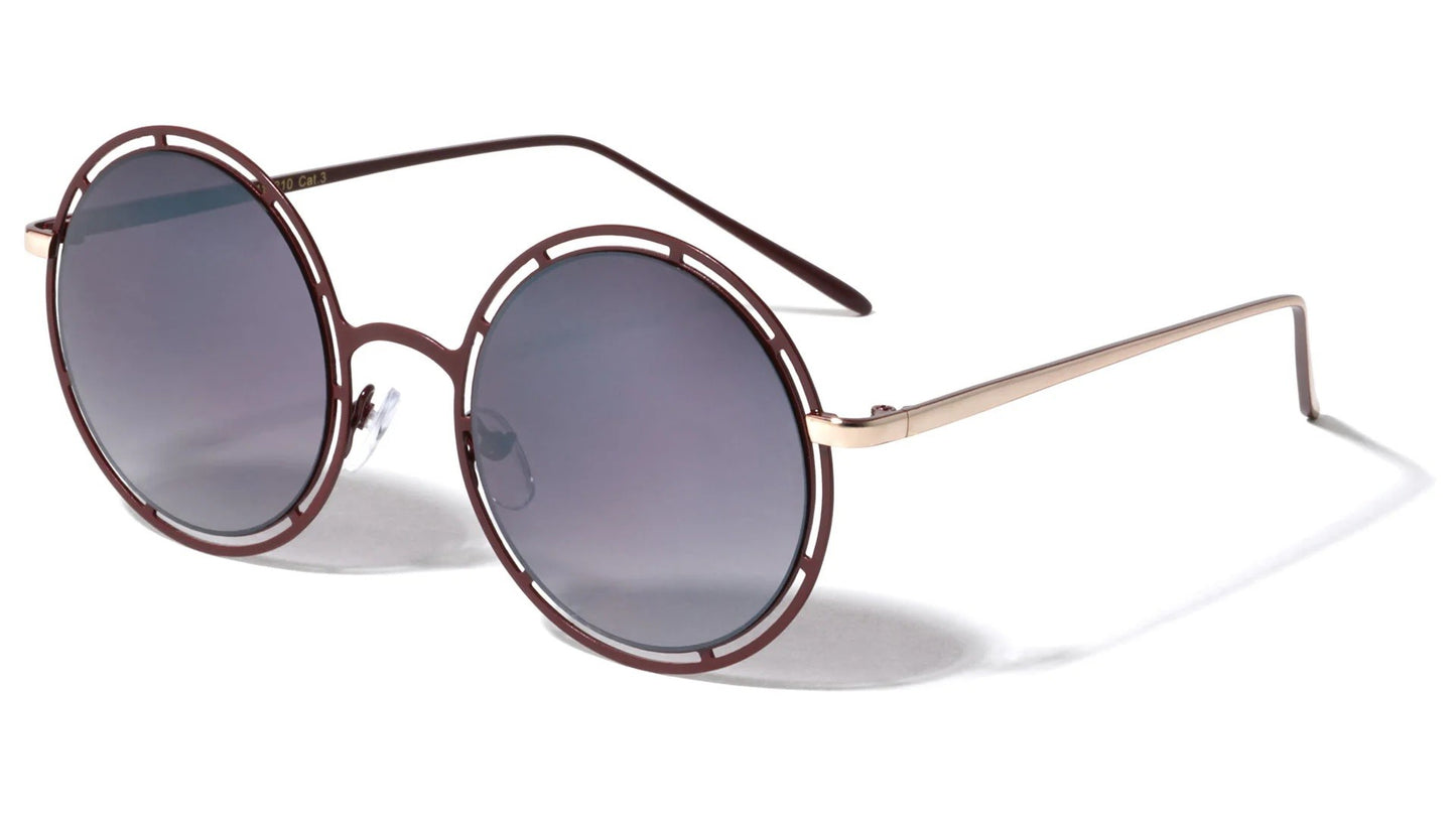 Cutout Frame Round Sunglasses m10210