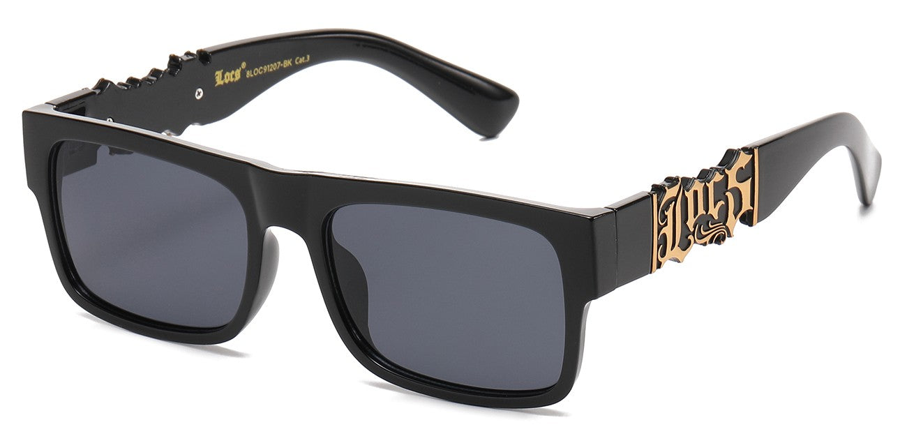 Locs Urban Square Sunglasses loc91256-bk