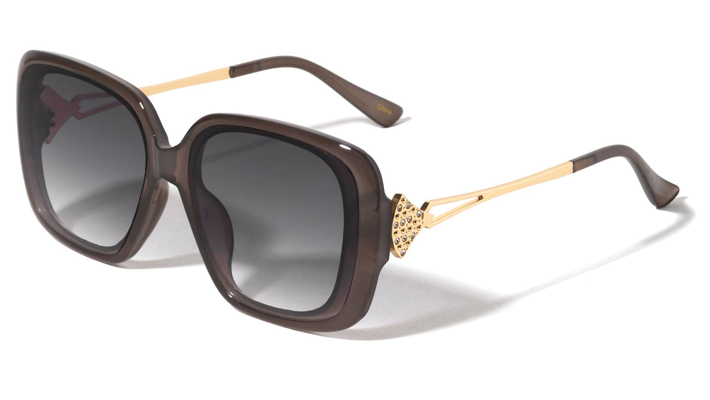 Metallic Rhinestone Sunglasses rh-3271