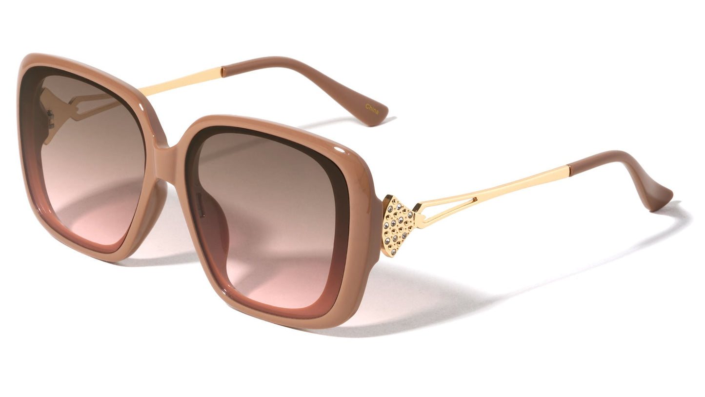Metallic Rhinestone Sunglasses rh-3271