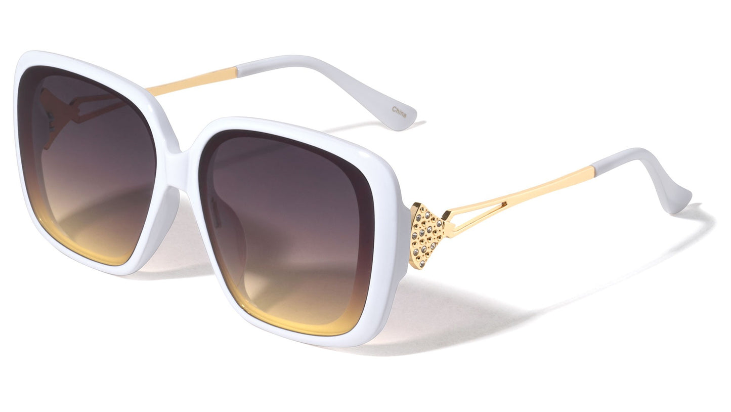 Metallic Rhinestone Sunglasses rh-3271