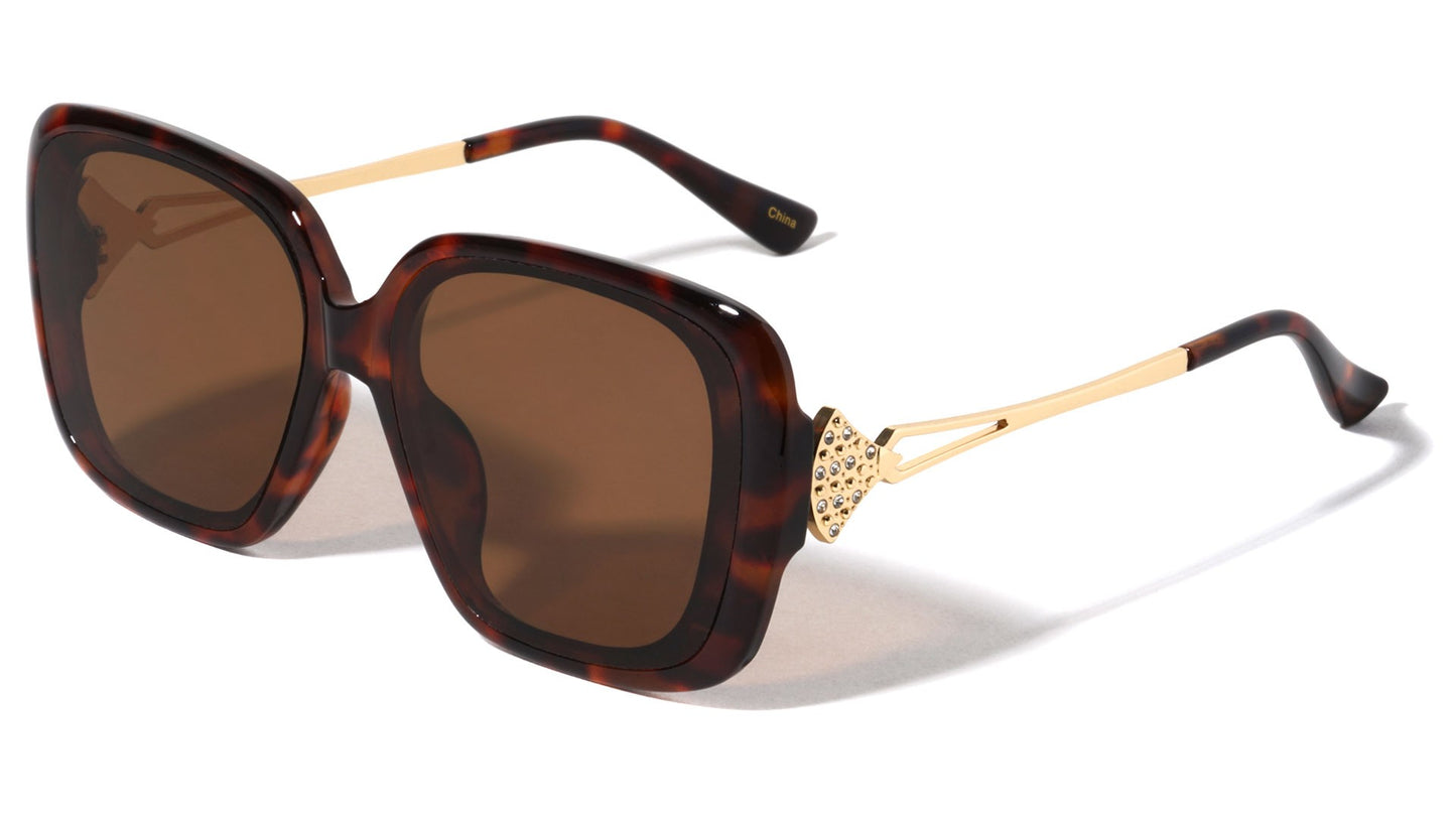 Metallic Rhinestone Sunglasses rh-3271
