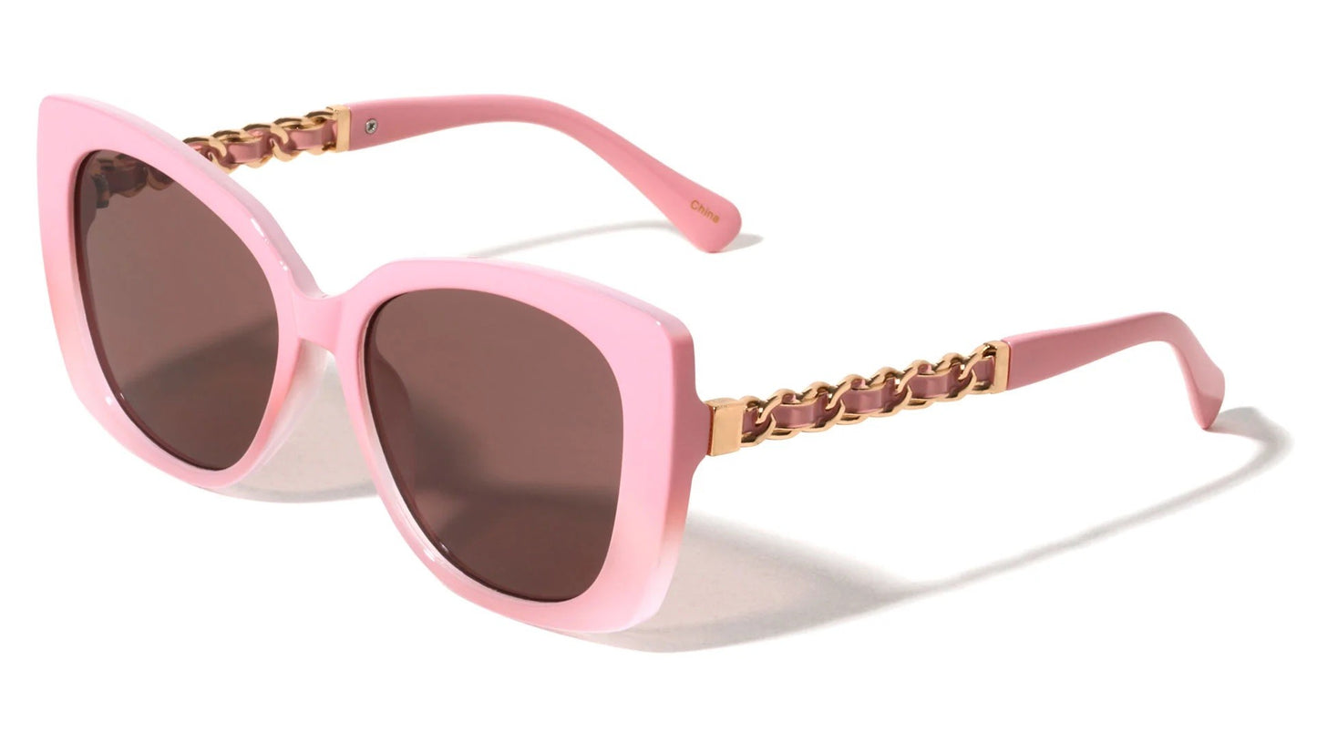 Chain Color Temple Cat Eye Sunglasses p30630