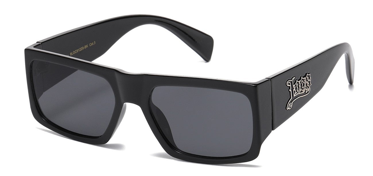 Locs Square Frame Sunglasses loc91229-bk