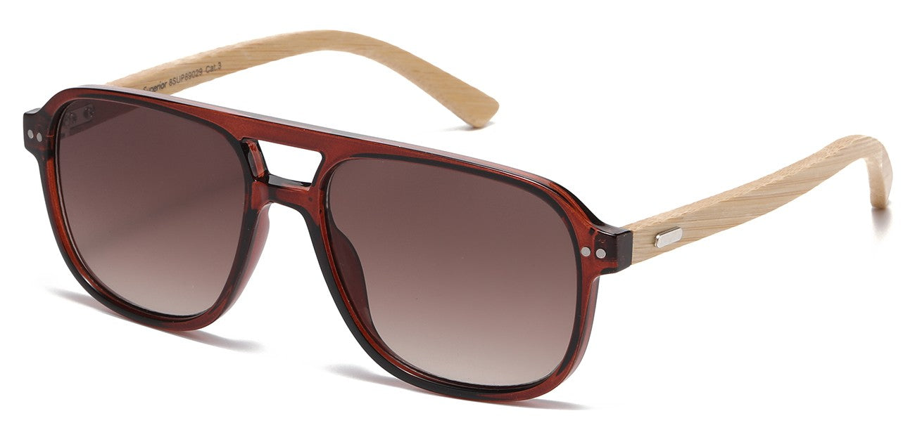 Bamboo Wood Square Sunglasses sup89029