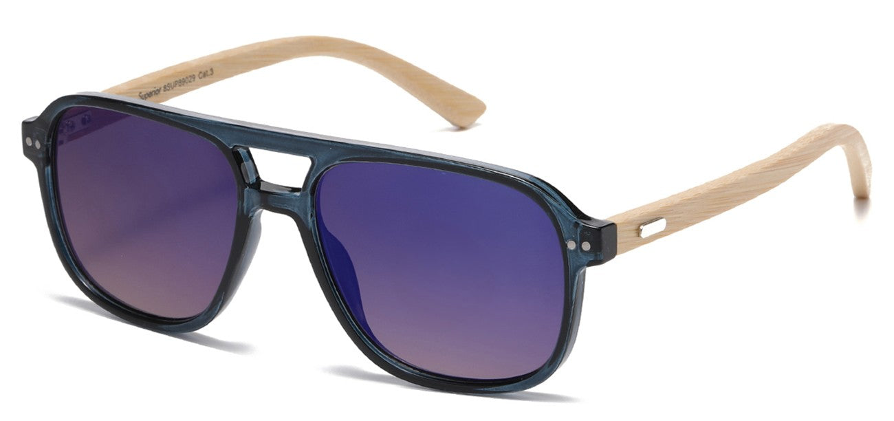 Bamboo Wood Square Sunglasses sup89029