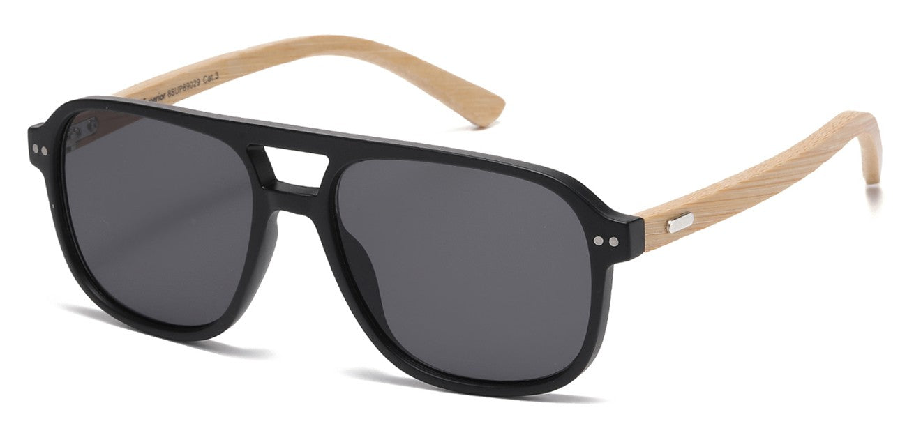 Bamboo Wood Square Sunglasses sup89029
