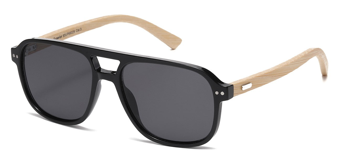 Bamboo Wood Square Sunglasses sup89029