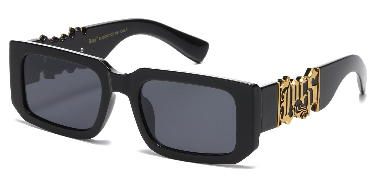 Locs Urban Square Sunglasses loc91220-bk