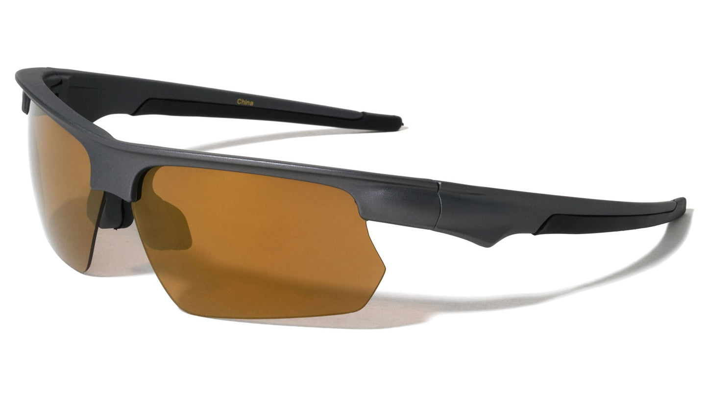 Semi-Rimless Sports Sunglasses bp0285
