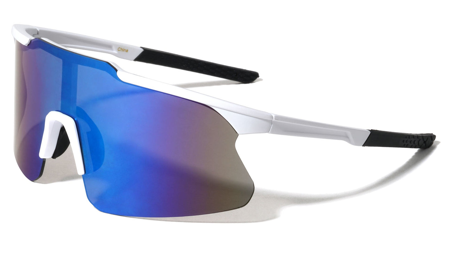 Semi-Rimless Shield Sunglasses bp0289-cm