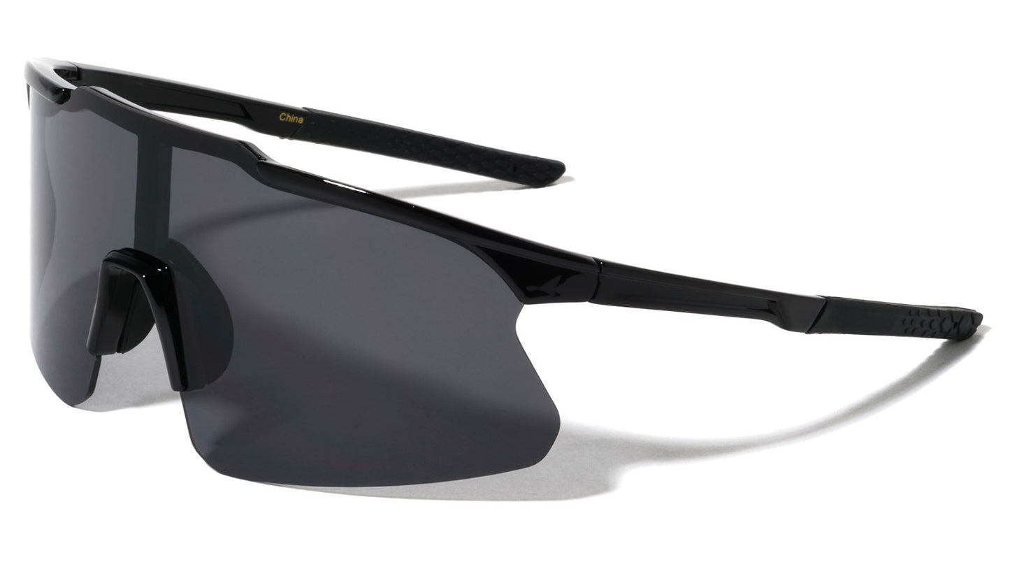 Semi-Rimless Shield Sunglasses bp0289-cm