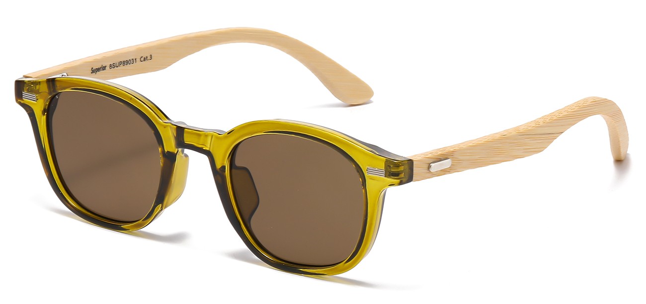 Superior Bamboo Round Frame Shades sup89031