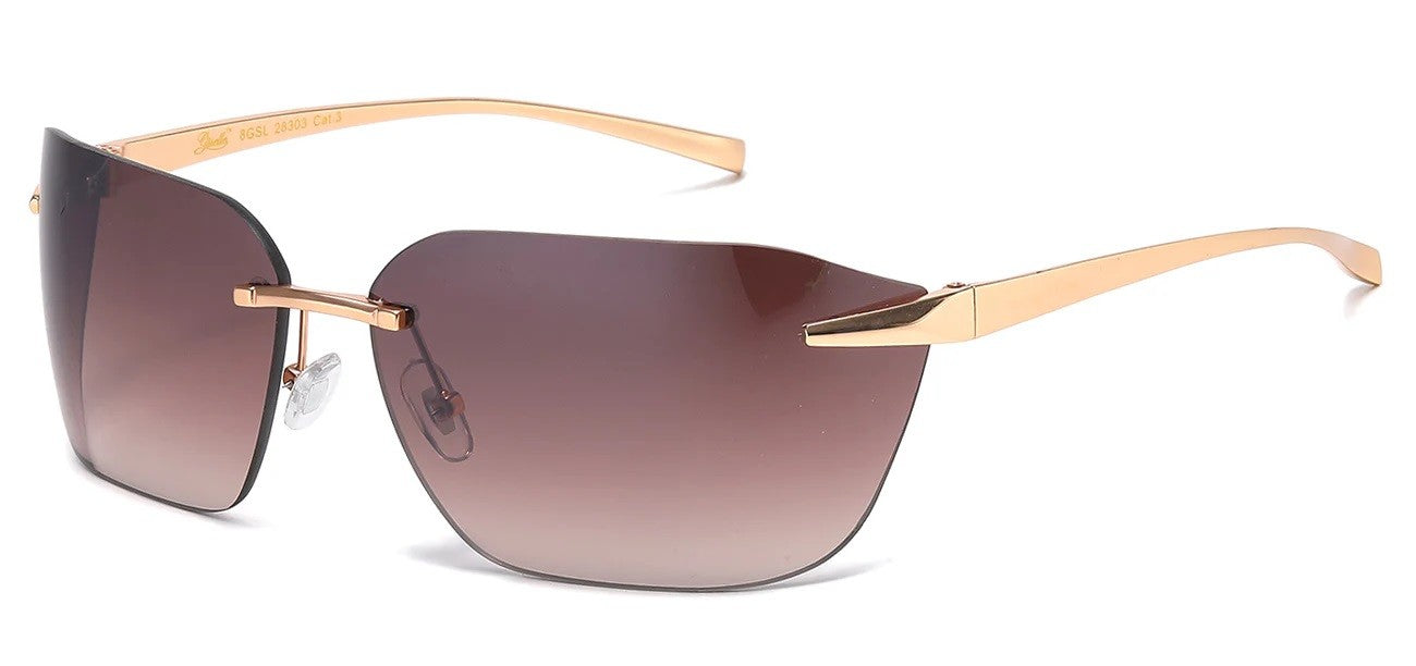 Giselle Metallic Rimless Sunglasses gsl28303
