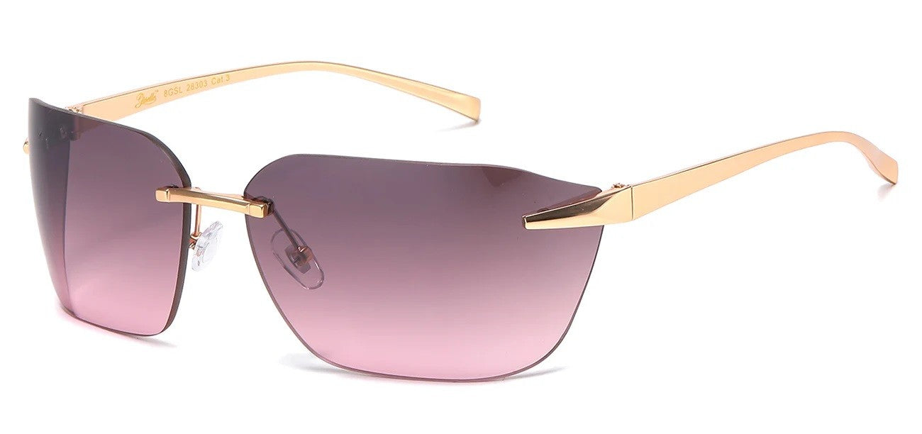 Giselle Metallic Rimless Sunglasses gsl28303