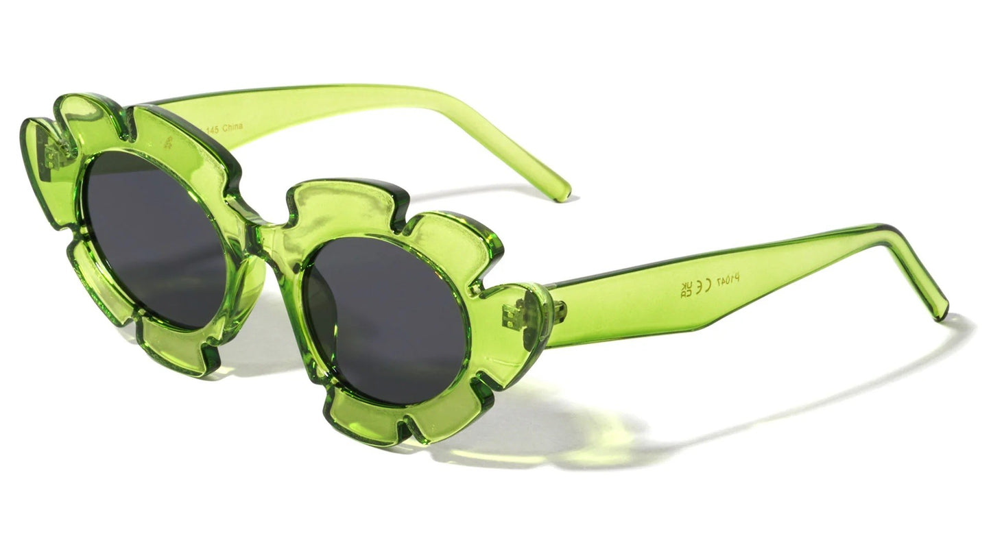 Crystal Color Flower Frame Sunglasses p1047