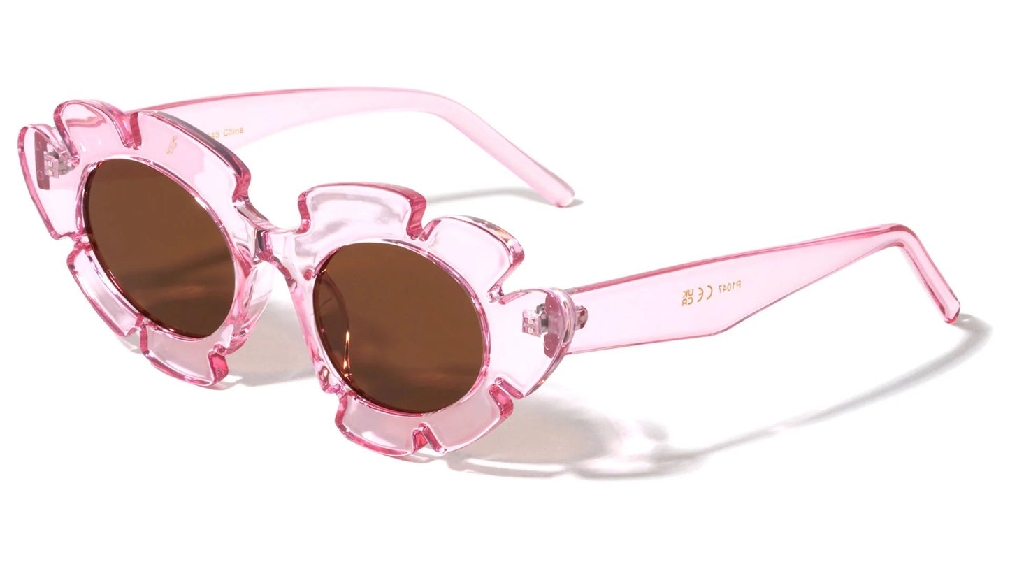 Crystal Color Flower Frame Sunglasses p1047