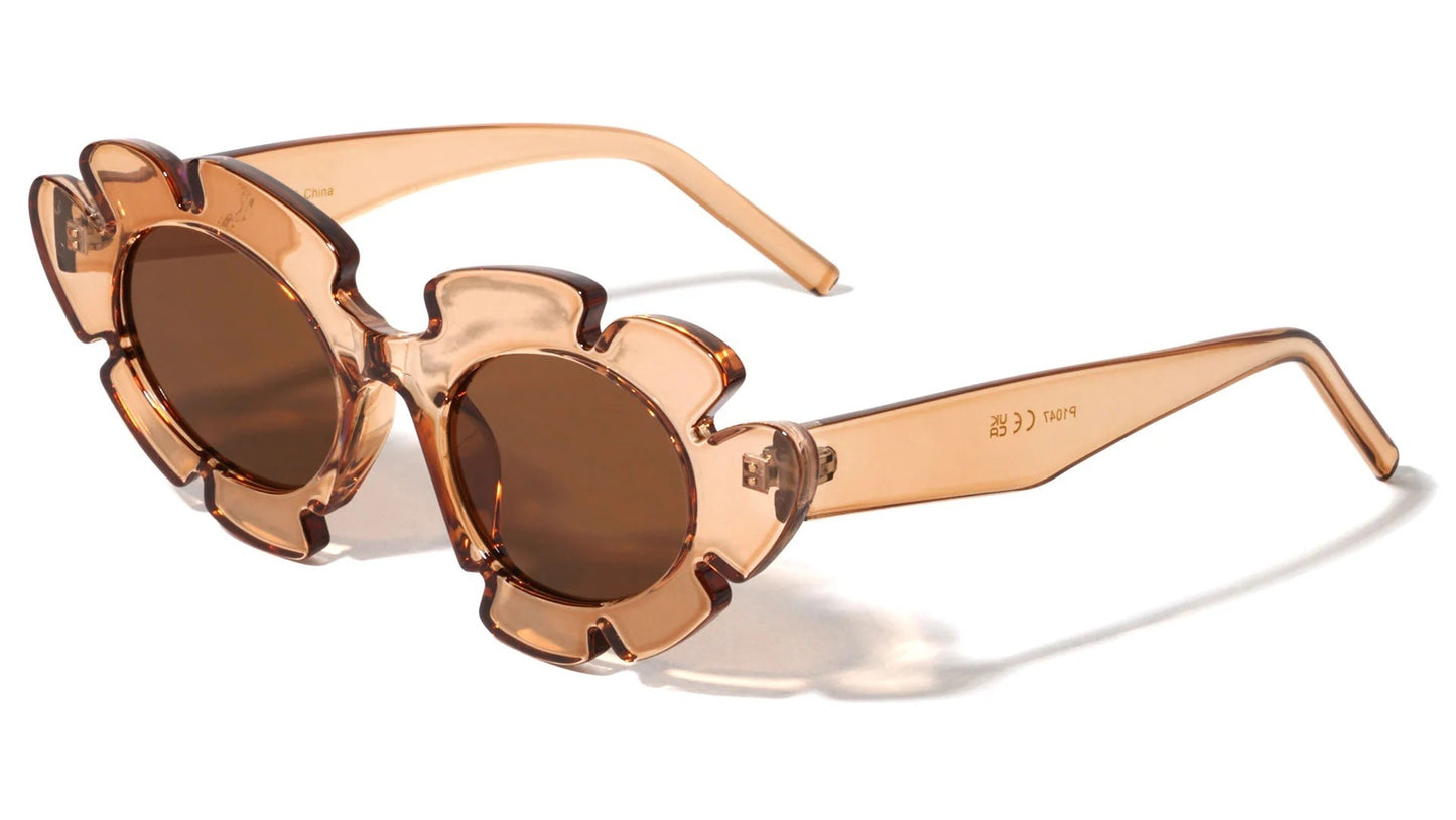 Crystal Color Flower Frame Sunglasses p1047