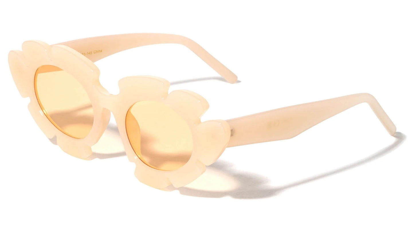 Crystal Color Flower Frame Sunglasses p1047