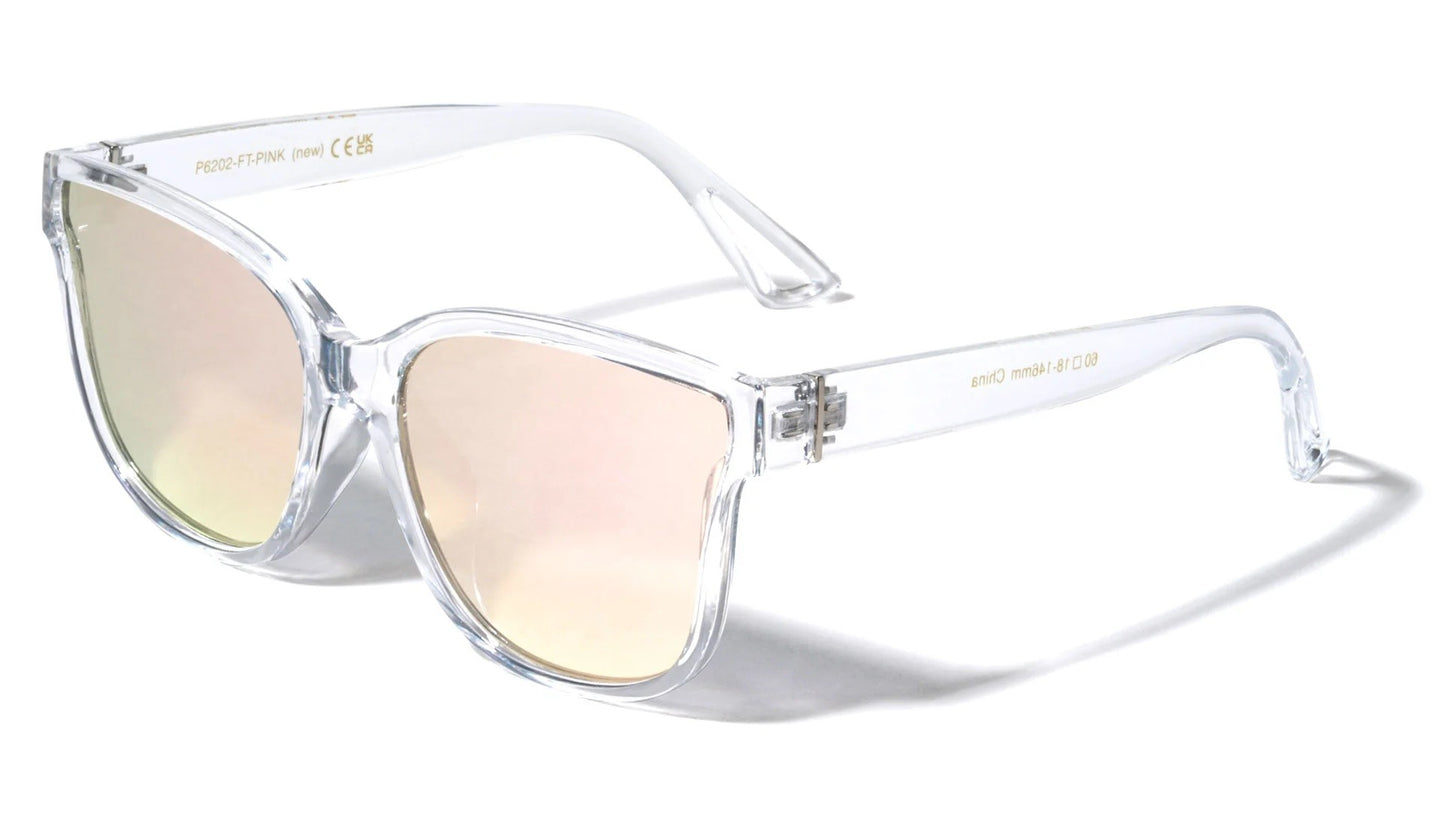 Retro Rose Gold Flat Lens Frame p6202-ft-pink