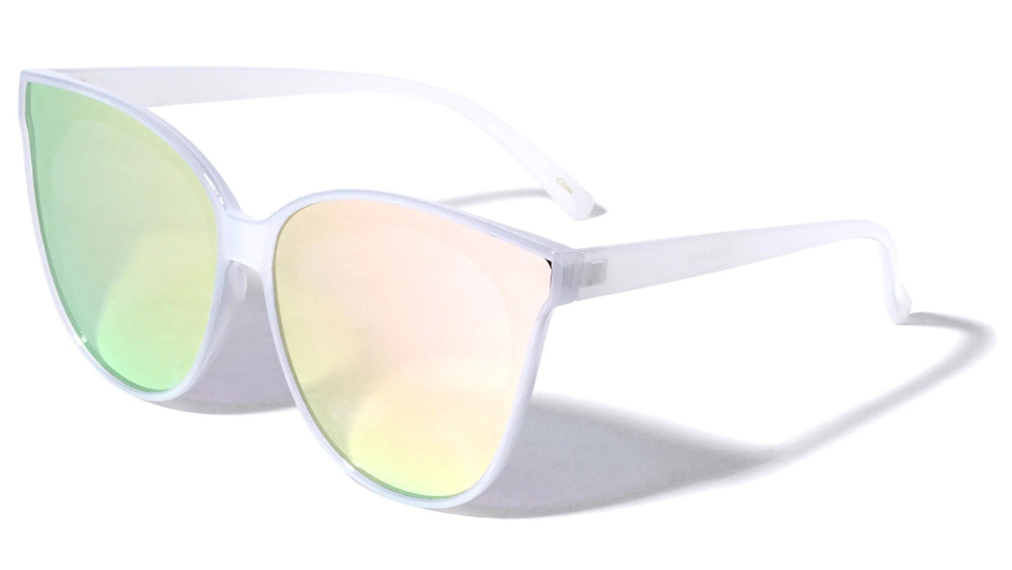 Oversized Flat Lens Cat Eye Frame p6237-ft