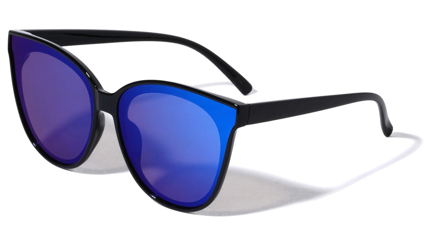 Oversized Flat Lens Cat Eye Frame p6237-ft