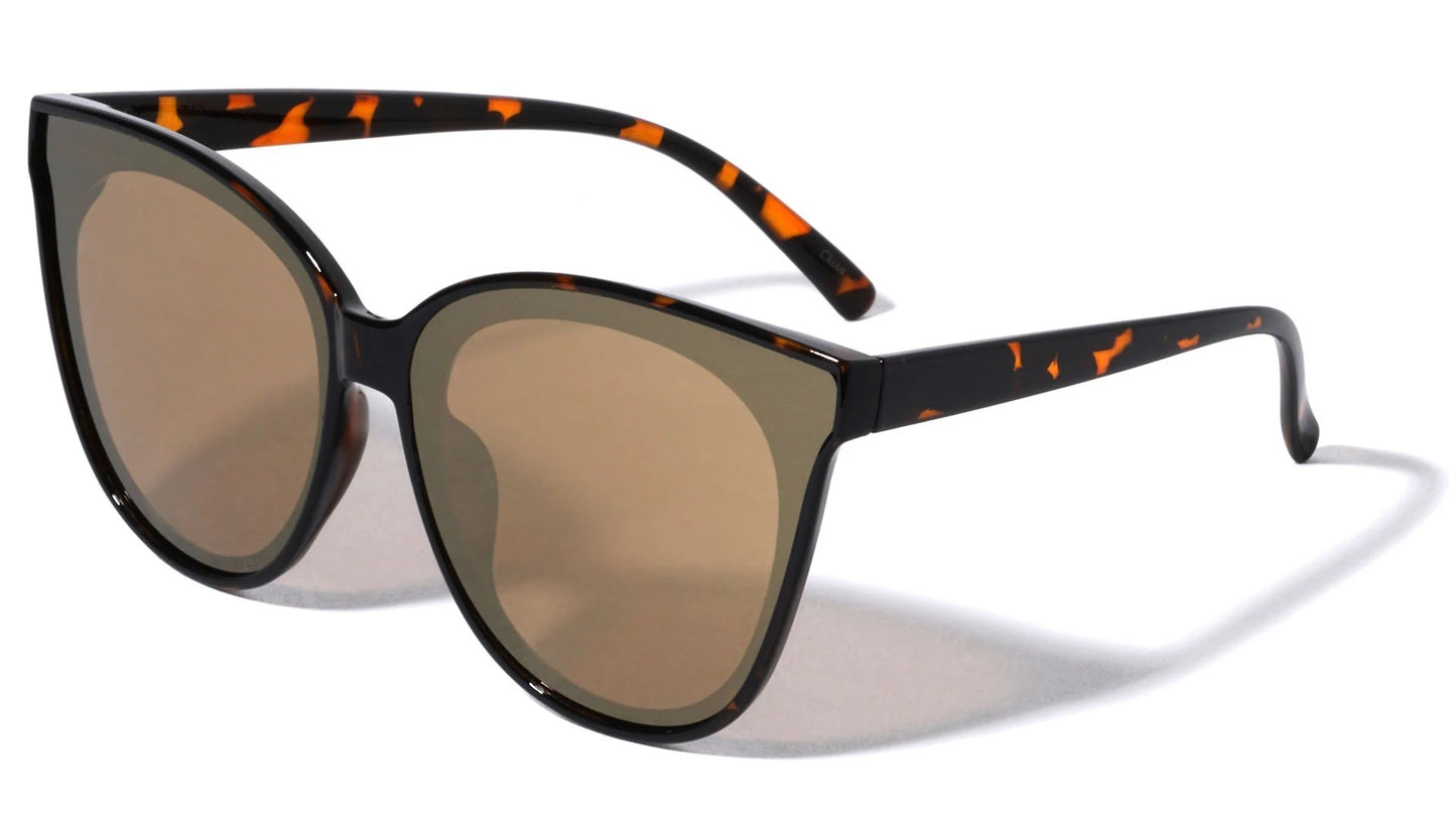 Oversized Flat Lens Cat Eye Frame p6237-ft