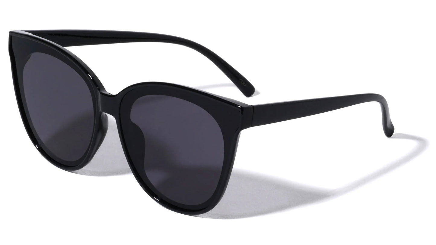 Oversized Flat Lens Cat Eye Frame p6237-ft