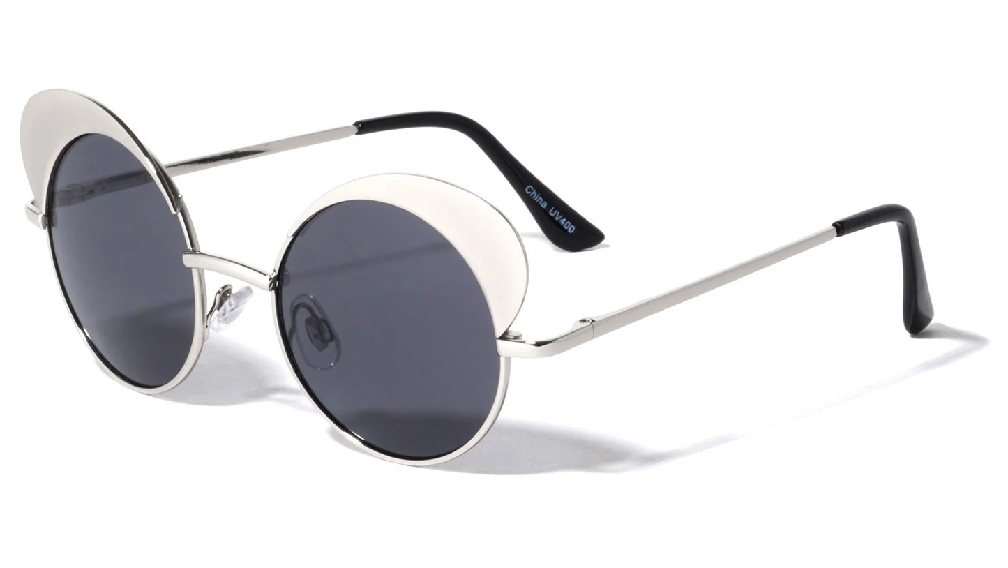 Metal Spring Hinge Round Sunglasses m10001