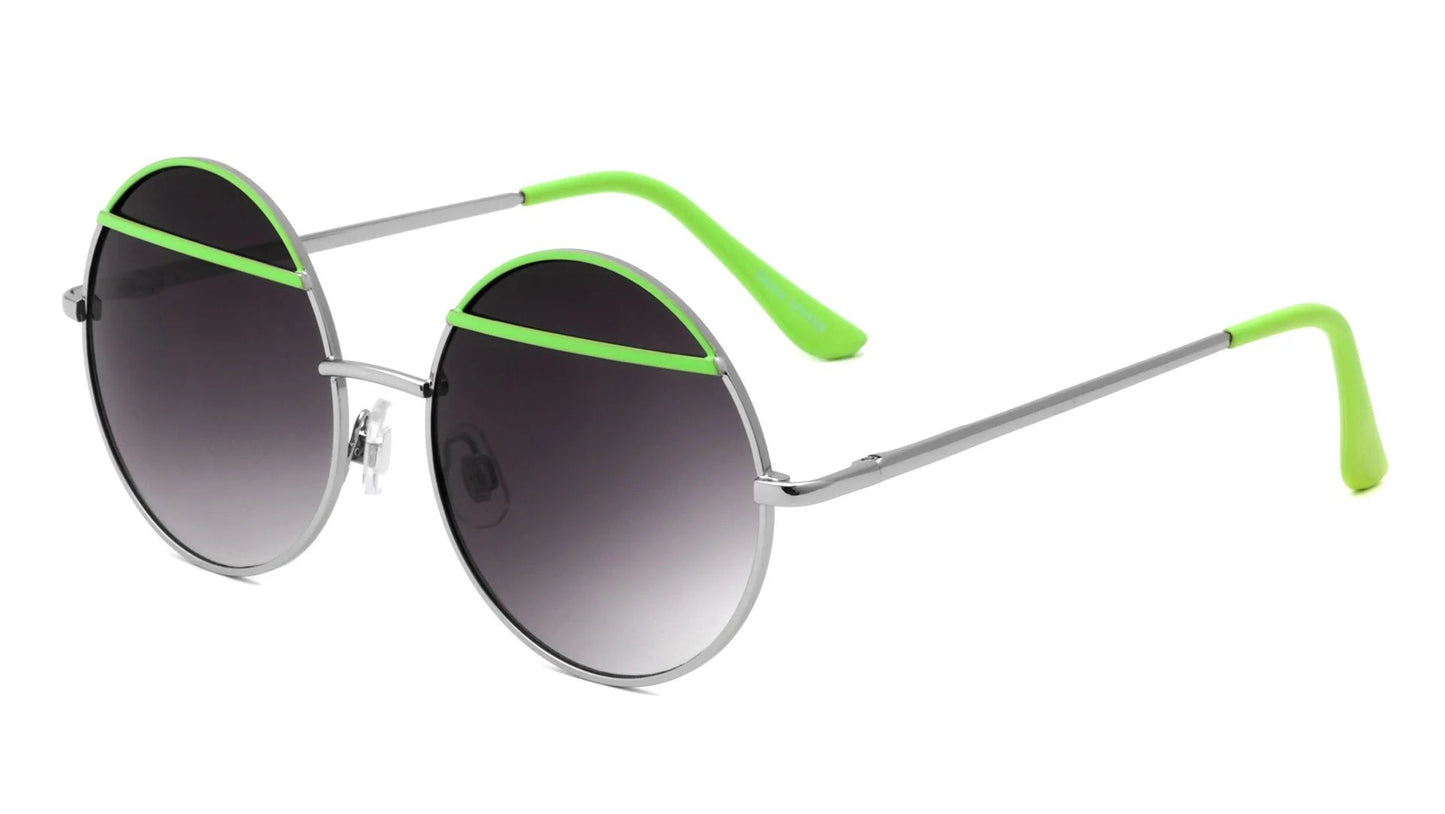 Metal Round Color Accent Sunglasses m10003