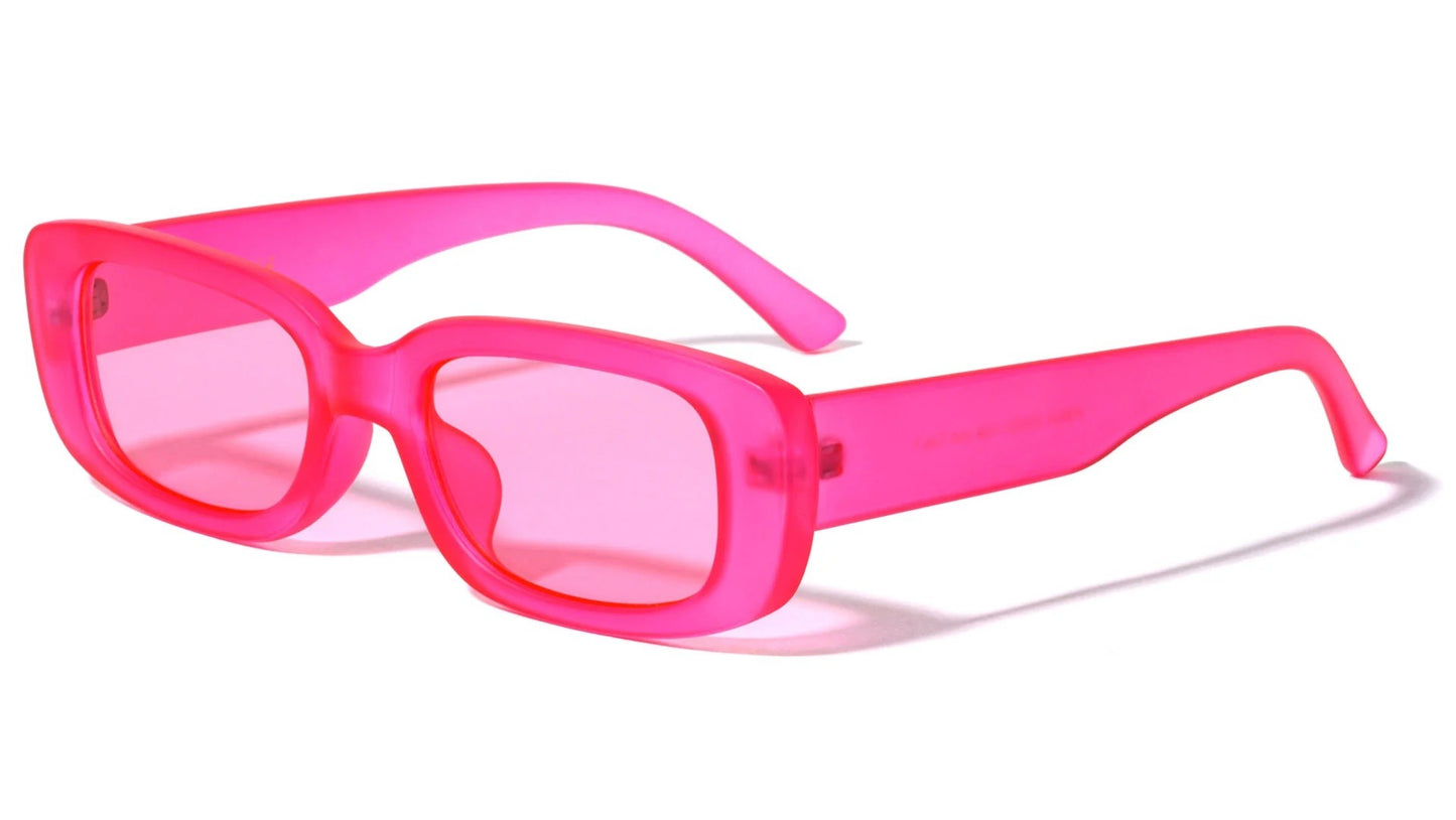 Thick Rim Round Rectangle Sunglasses p6634