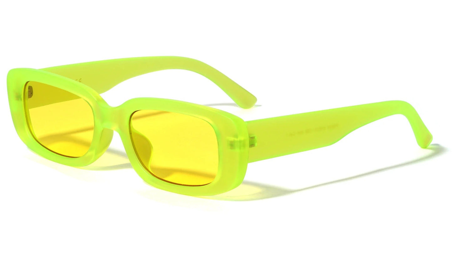 Thick Rim Round Rectangle Sunglasses p6634