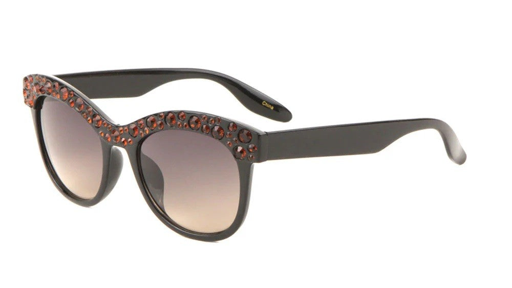 Rhinestone Cat Eye Frame Sunglasses p6409-rh