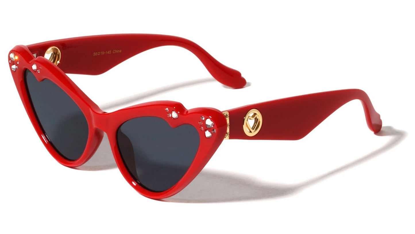 Rhinestone Cat Eye Shades p1092-rh-heart