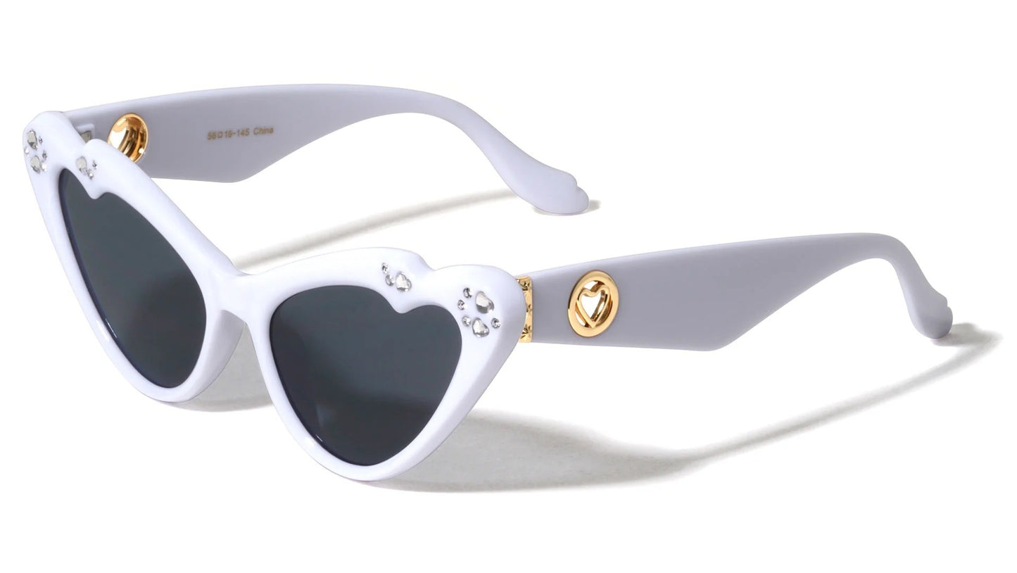 Rhinestone Cat Eye Shades p1092-rh-heart