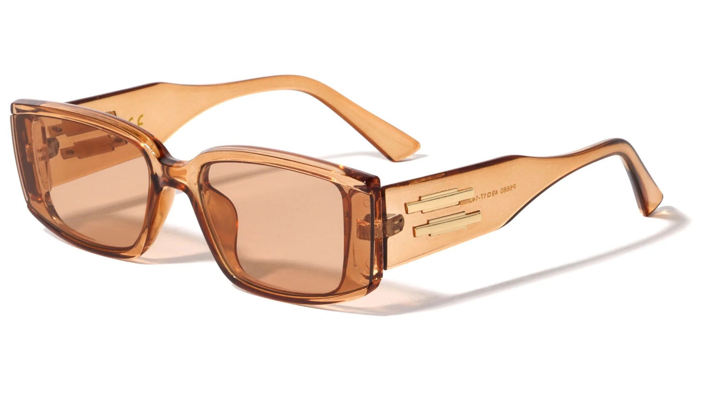 Rectangle Thick Temple Sunglasses p6680