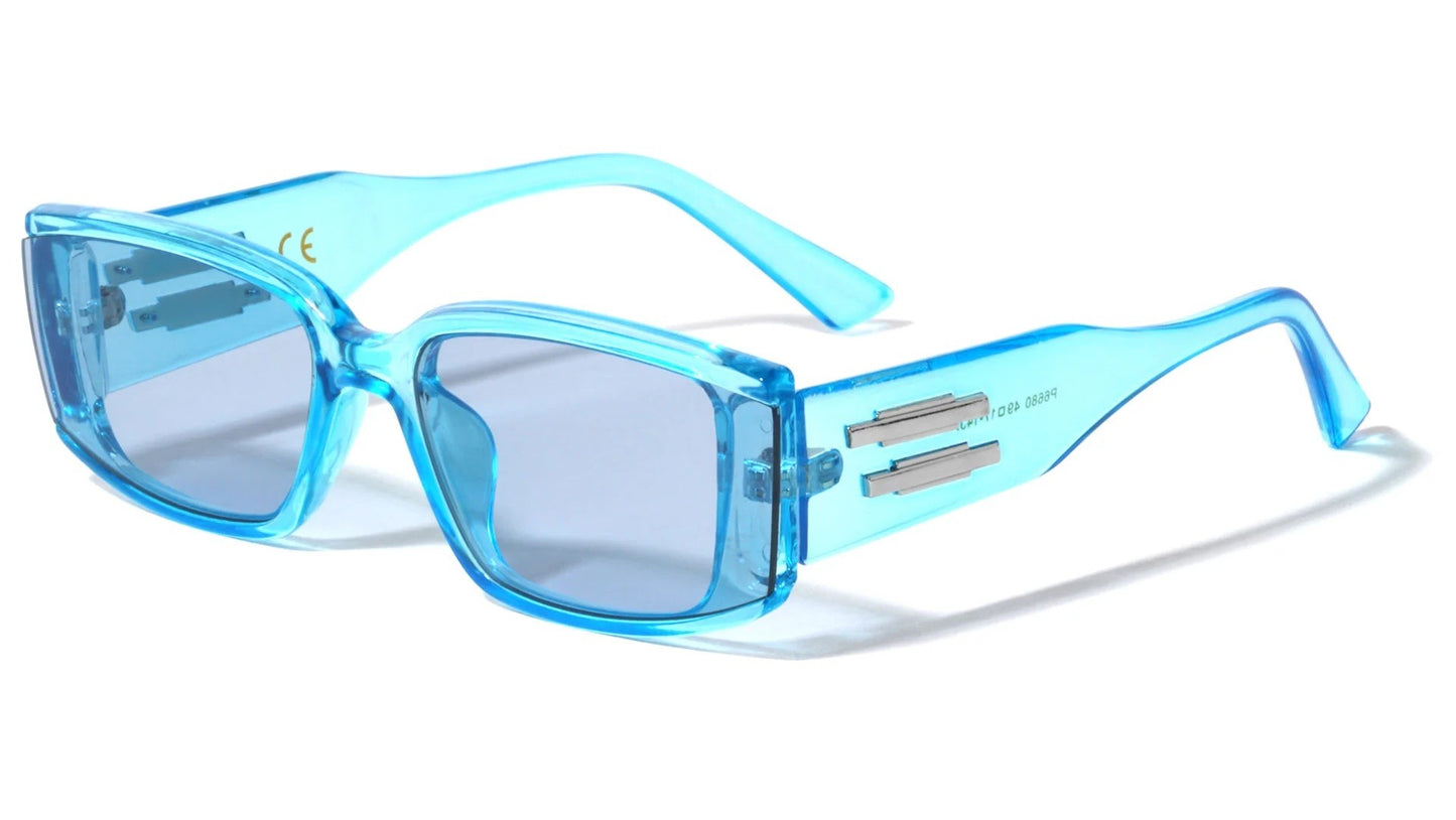 Rectangle Thick Temple Sunglasses p6680
