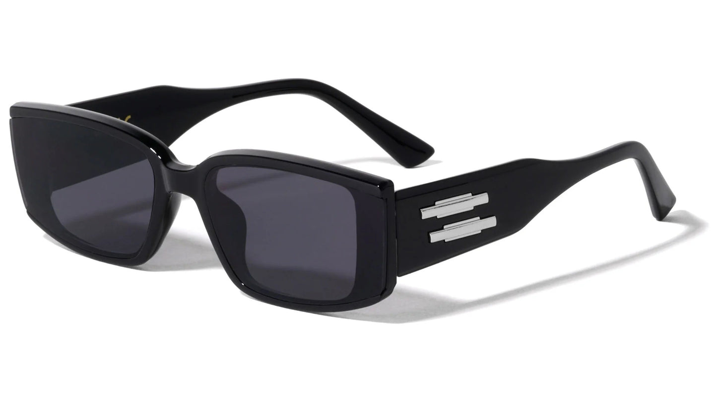 Rectangle Thick Temple Sunglasses p6680