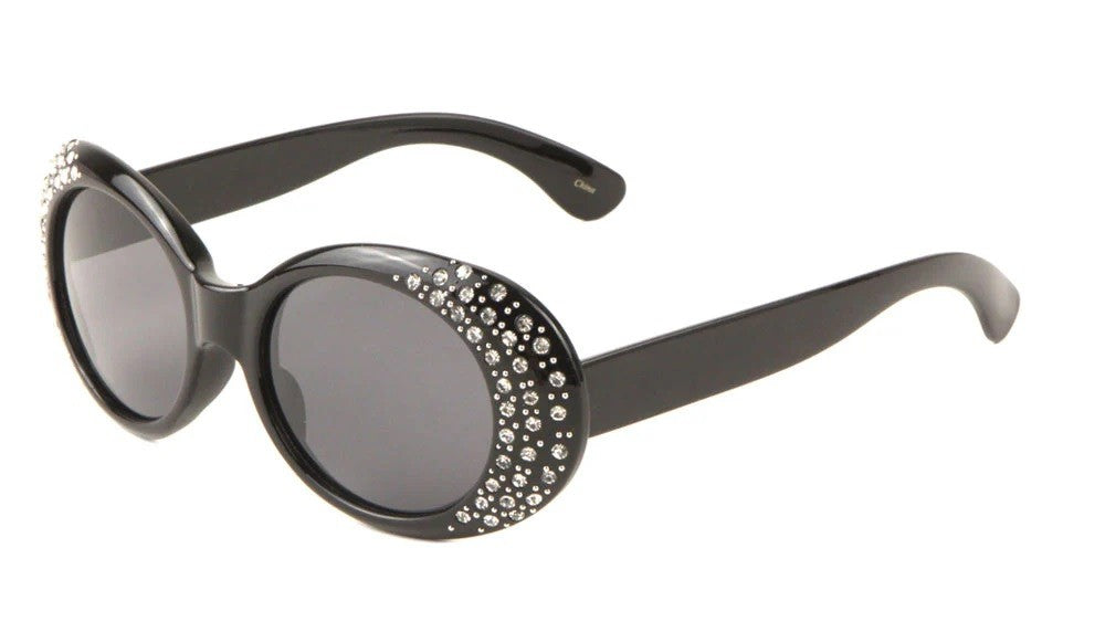 Rhinestone Oval Sunglasses rH-3212