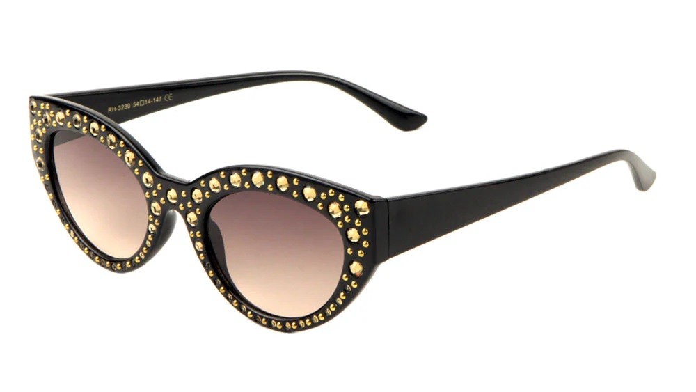 Retro Rhinestone Cat Eye Sunglasses rh-3230