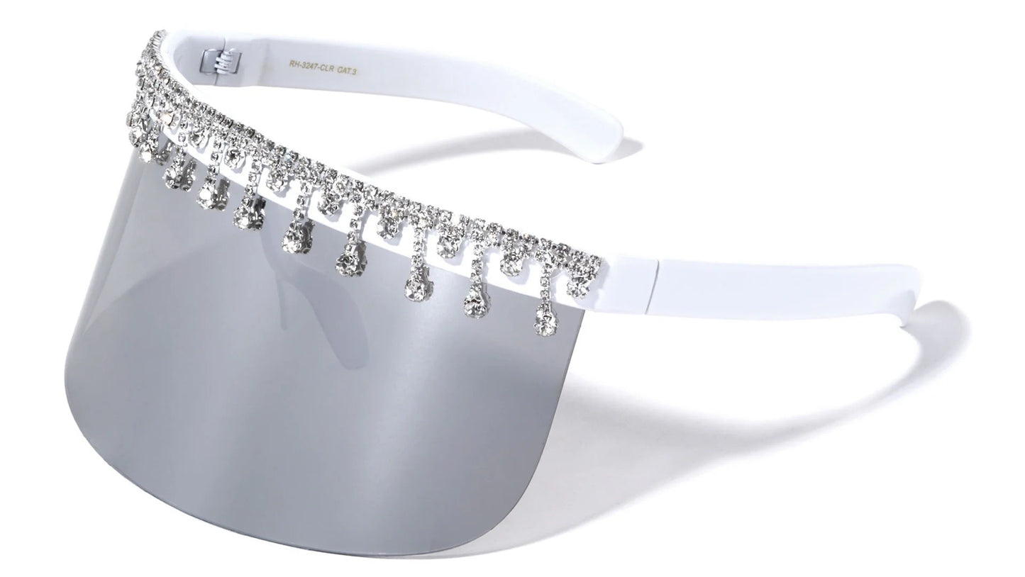 Rhinestone Visor Sunglasses rh-3247-clr
