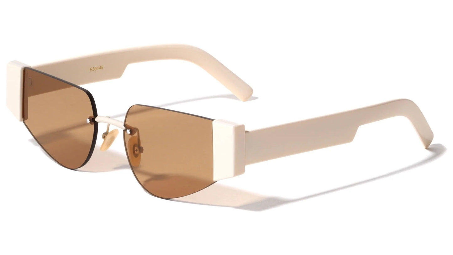 Rimless Cat Eye Geometric Frame p30445