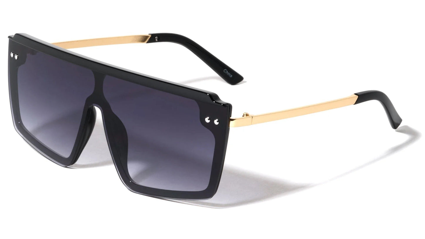 Rimless One Piece Shield Sunglasses p30439