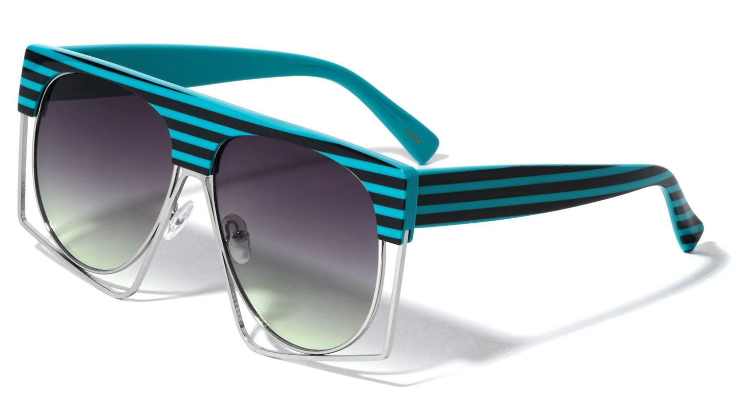 Flat Top Stripe Sunglasses p30327