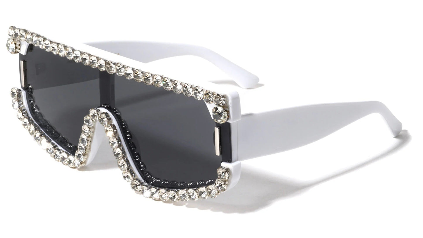 Lion Rhinestone Flat Top Rectangle rh-3251