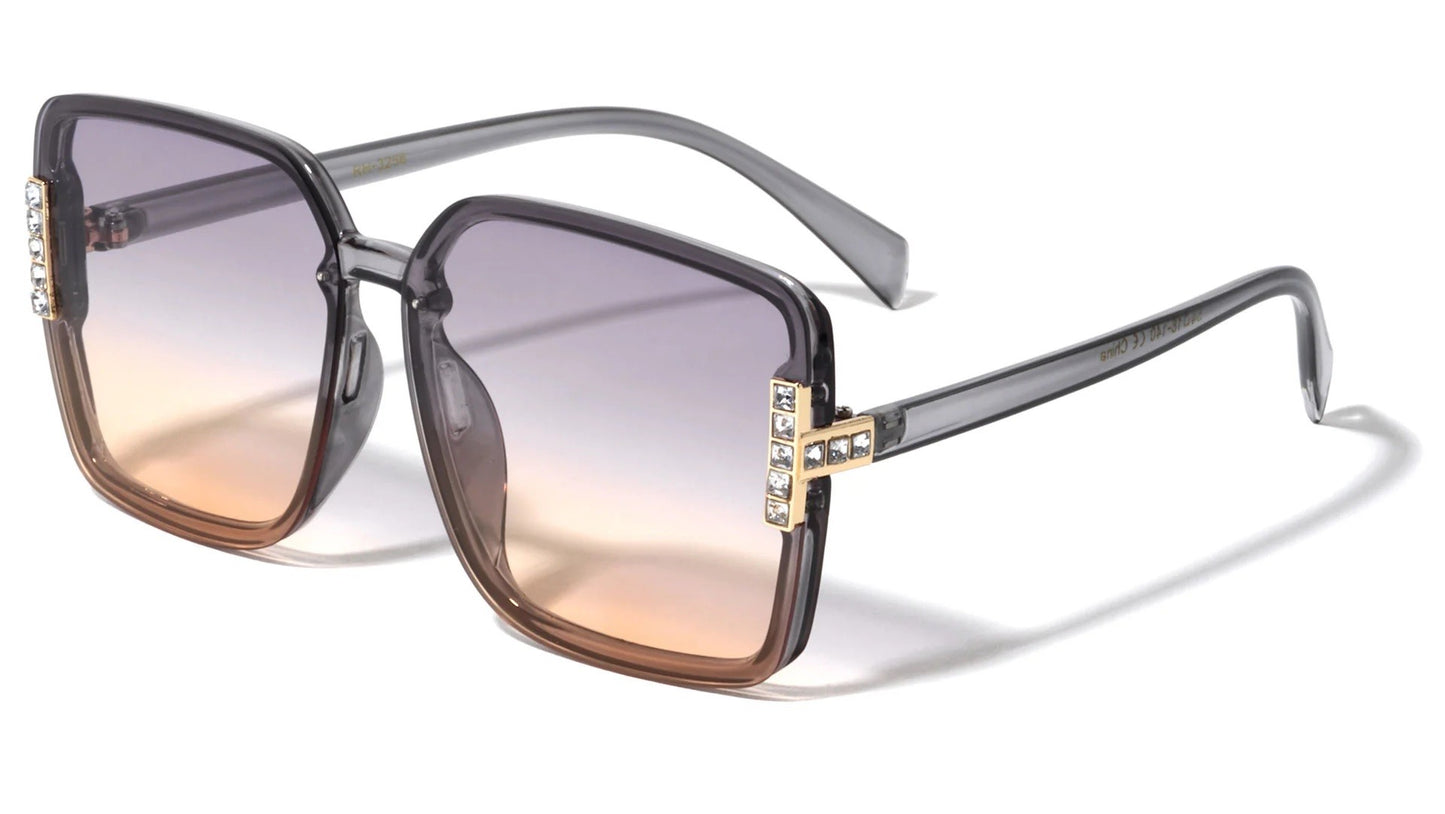 Rhinestone Butterfly Frame Sunglasses rh-3256