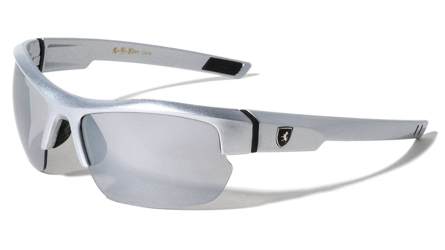 Khan Semi-Rimless Wrap Sunglasses kn-5297